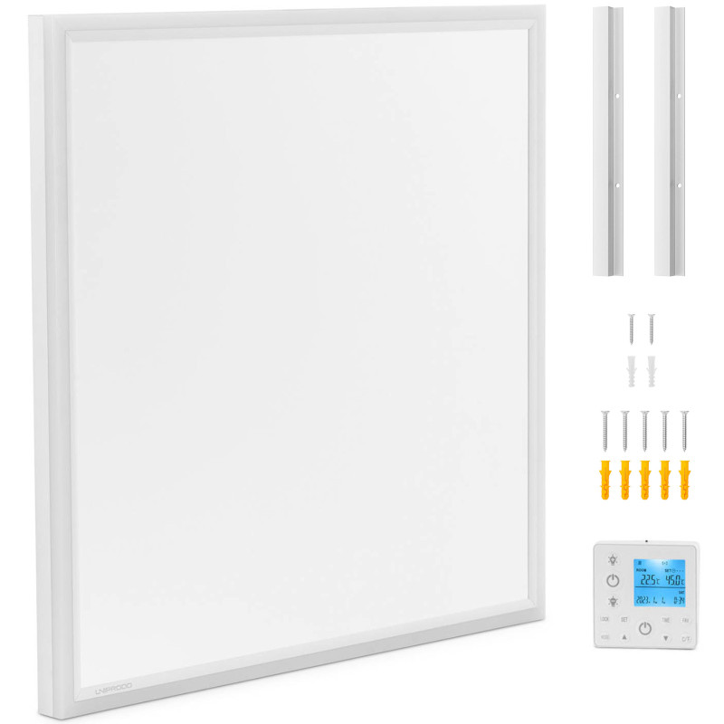 
2in1 Infraraudonųjų lubų šildymo skydelis + LED apšvietimo lempa 63x66cm 370W
