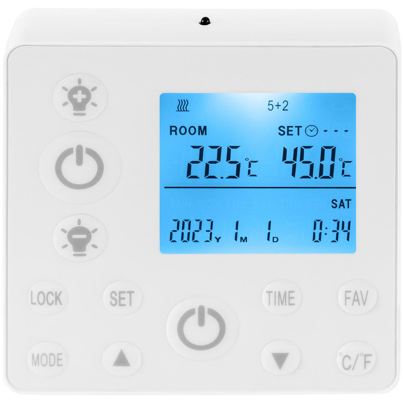 2in1 Infraraudonųjų lubų šildymo skydelis + LED apšvietimo lempa 63x66cm 370W