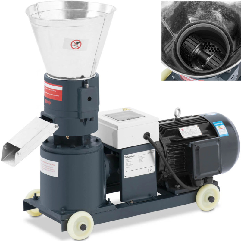 
Granulių granuliatorius pašarams su elektros varikliu 4kW 90-120 kg/ val
