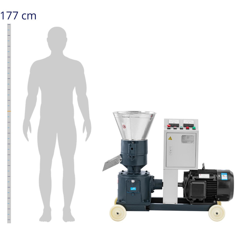 Pašarų granulių granuliatorius su elektros varikliu 11kW 300-400 kg/ val
