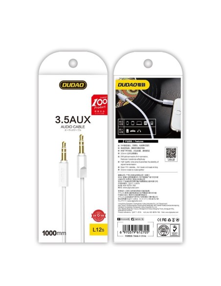 Stereo garso kabelis AUX mini lizdas 3,5 mm, 3 polių, 1 m, baltas
 
Stereo garso kabelis AUX mini lizdas 3,5 mm, 3 polių, 1 m, baltas
