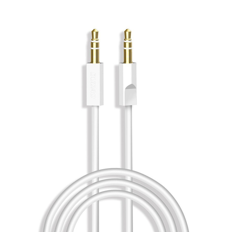 Stereo garso kabelis AUX mini lizdas 3,5 mm, 3 polių, 1 m, baltas