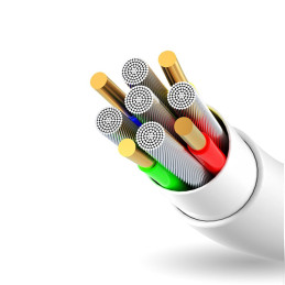 
USB laidas – USB-C 3A 1m baltas
