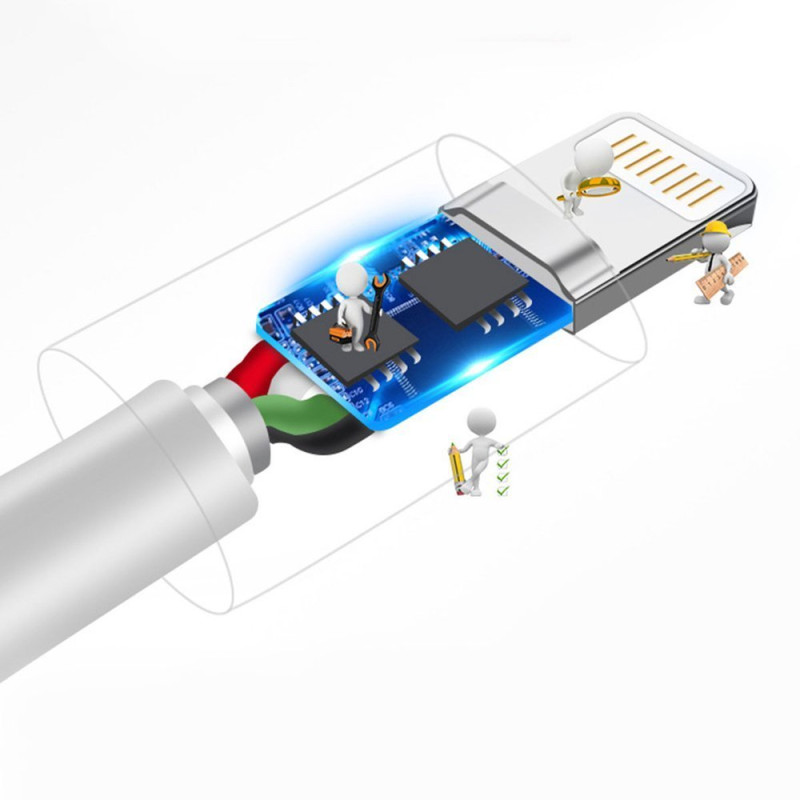USB laidas – USB-C 3A 1m baltas