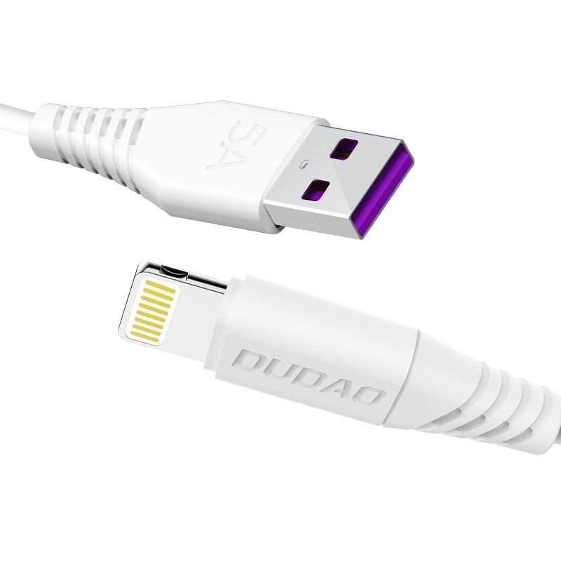 Kabelis iPhone USB - Lightning 5A 2m baltas