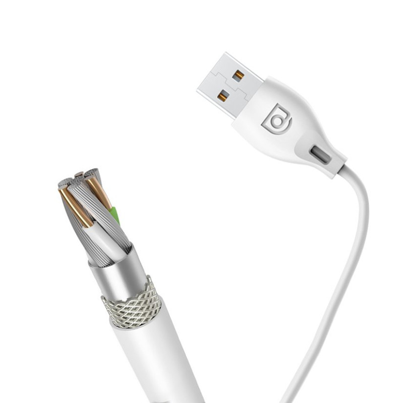 Kabelis iPhone USB - Lightning 2.4A 1m baltas