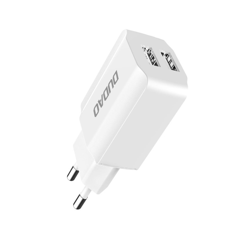 
EU 2x USB 5V/ 2.4A tinklo įkroviklis + baltas USB-C laidas
