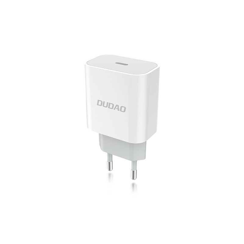 EU USB-C PD greitas įkroviklis + Lightning laidas iPhone 1m baltas