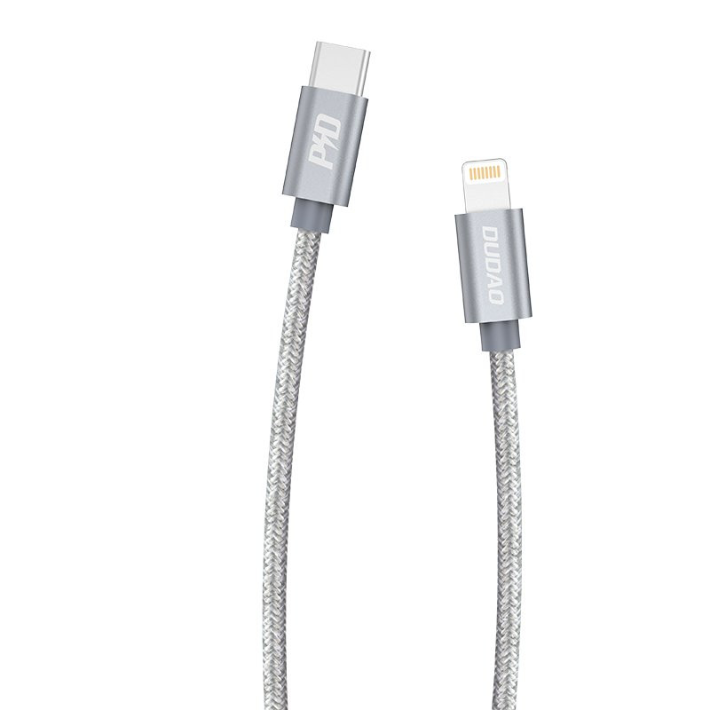 Patvarus iPhone USB-C laidas - Lightning Power Delivery 45W 1m, pilkas