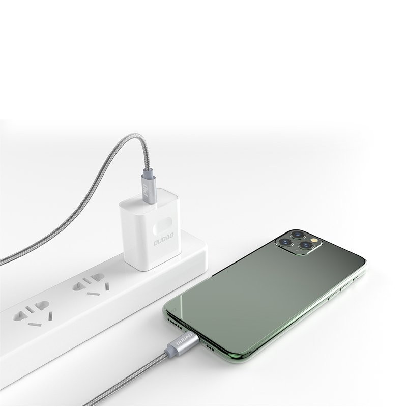 Patvarus iPhone USB-C laidas - Lightning Power Delivery 45W 1m, pilkas