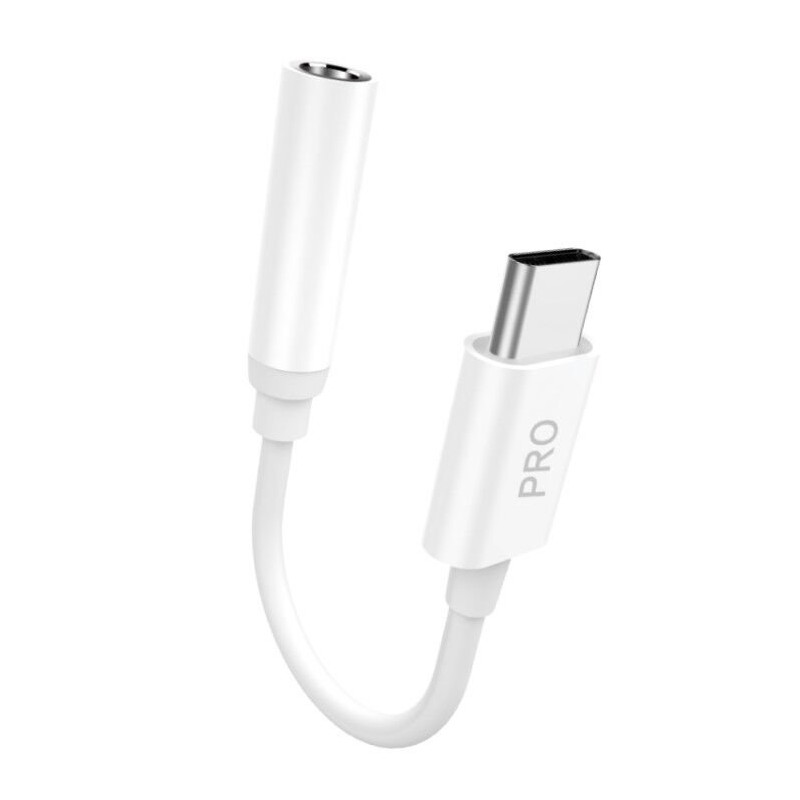 Garso adapteris ausinėms su USB-C iki 3,5 mm mini lizdu, baltas