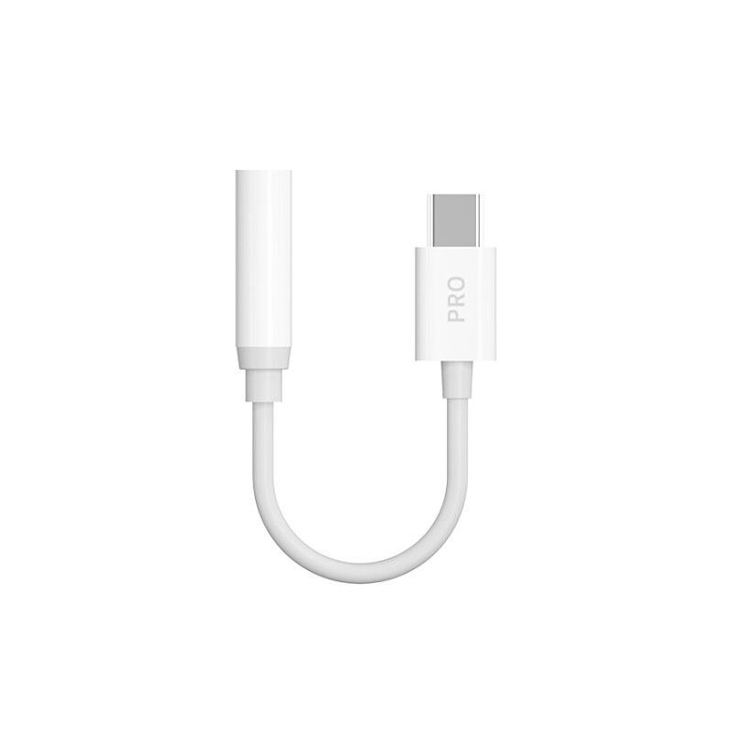 Garso adapteris ausinėms su USB-C iki 3,5 mm mini lizdu, baltas