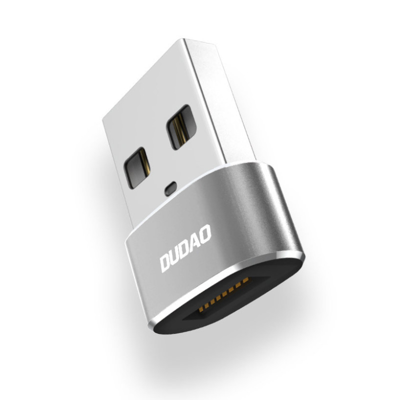 USB-C į įprastą USB adapterį, juodas