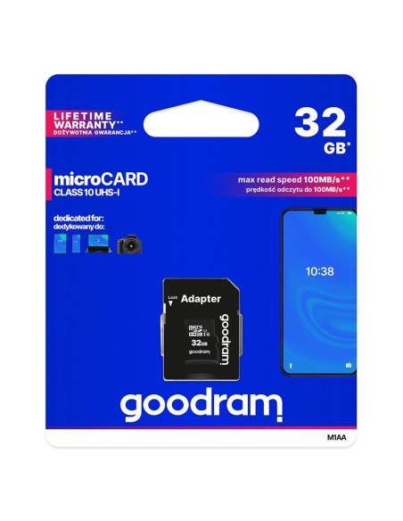 Microcard 32GB micro SD HC UHS-I 10 klasės atminties kortelė + SD adapteris
 
Microcard 32GB micro SD HC UHS-I 10 klasės atminties kortelė + SD adapteris