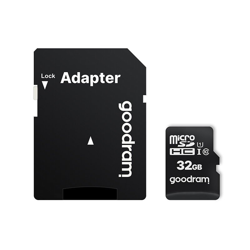 Microcard 32GB micro SD HC UHS-I 10 klasės atminties kortelė + SD adapteris