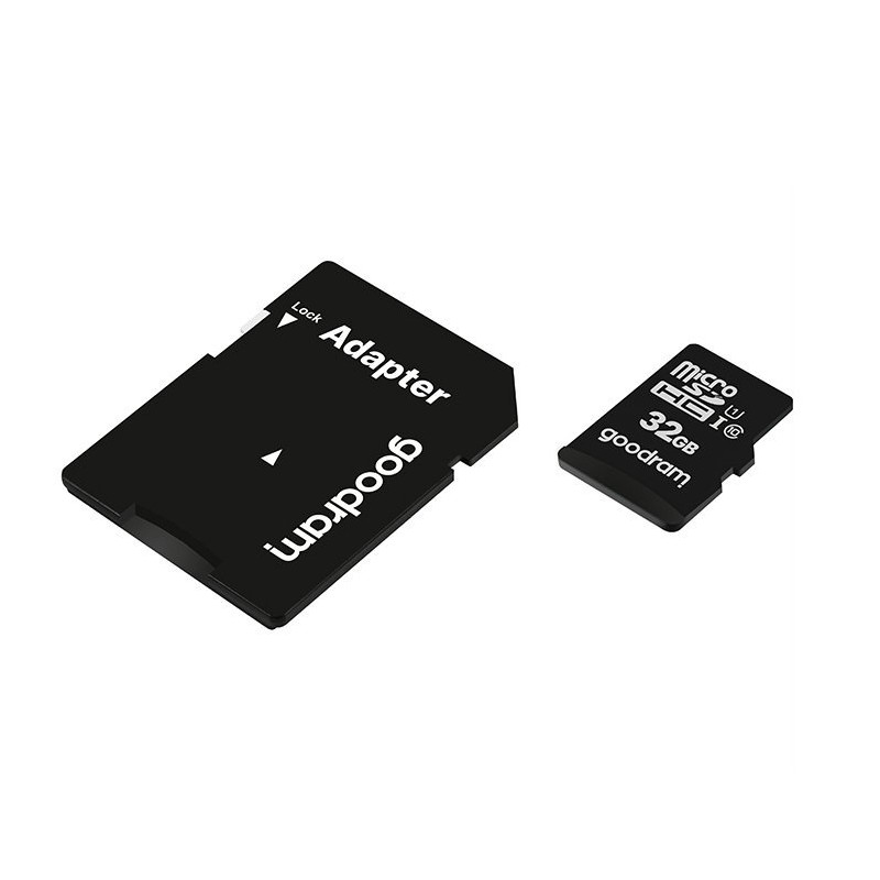 Microcard 32GB micro SD HC UHS-I 10 klasės atminties kortelė + SD adapteris