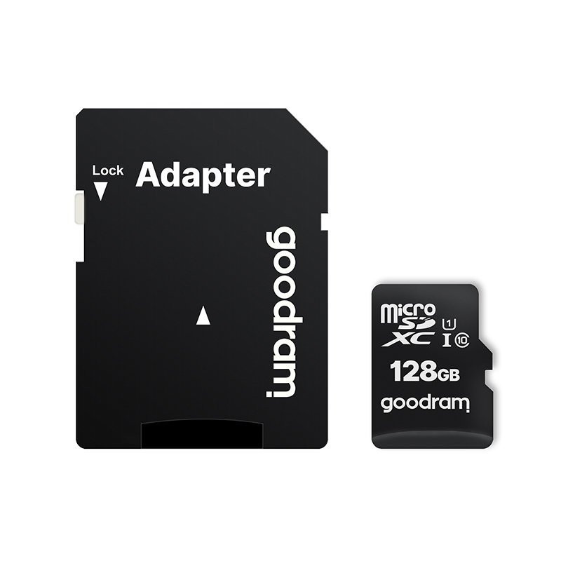 Microcard 128GB micro SD XC UHS-I 10 klasės atminties kortelė + SD adapteris