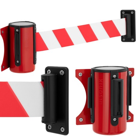 Skiriamoji juosta metalinėje sieninėje kasetėje, 2 m, balta ir raudona