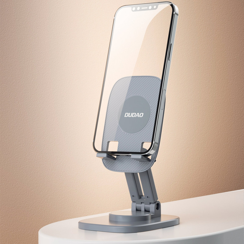 Teleskopinis stovas, sulankstomas stovas telefono planšetei F5XS, pilkas