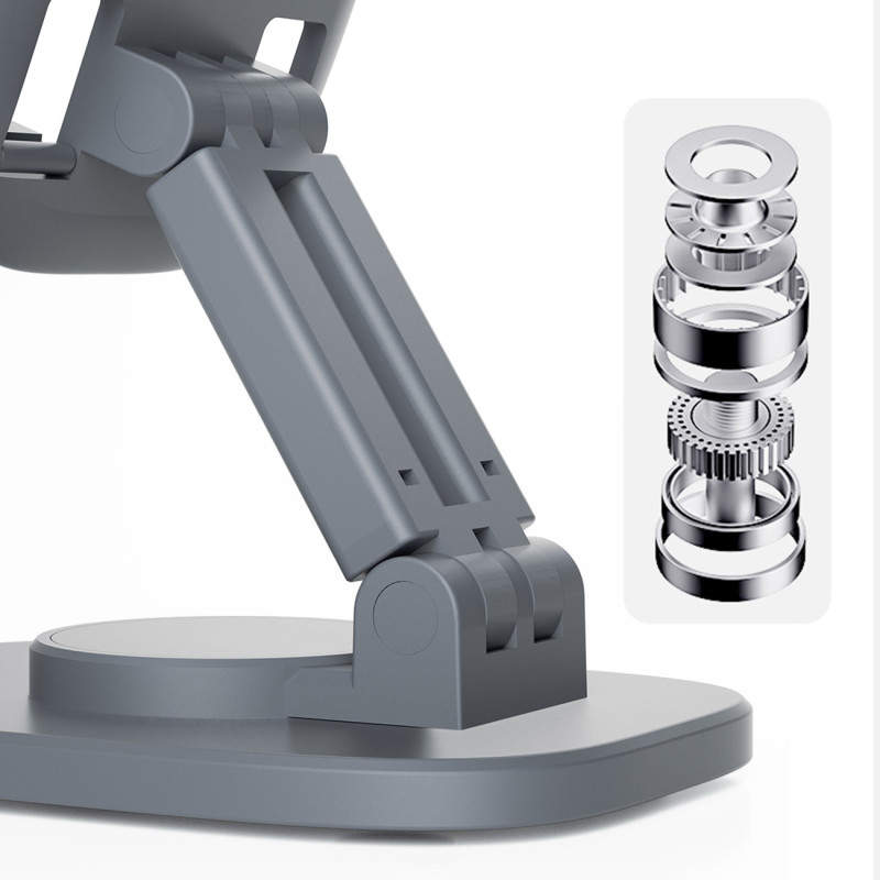 Teleskopinis stovas, sulankstomas stovas telefono planšetei F5XS, pilkas