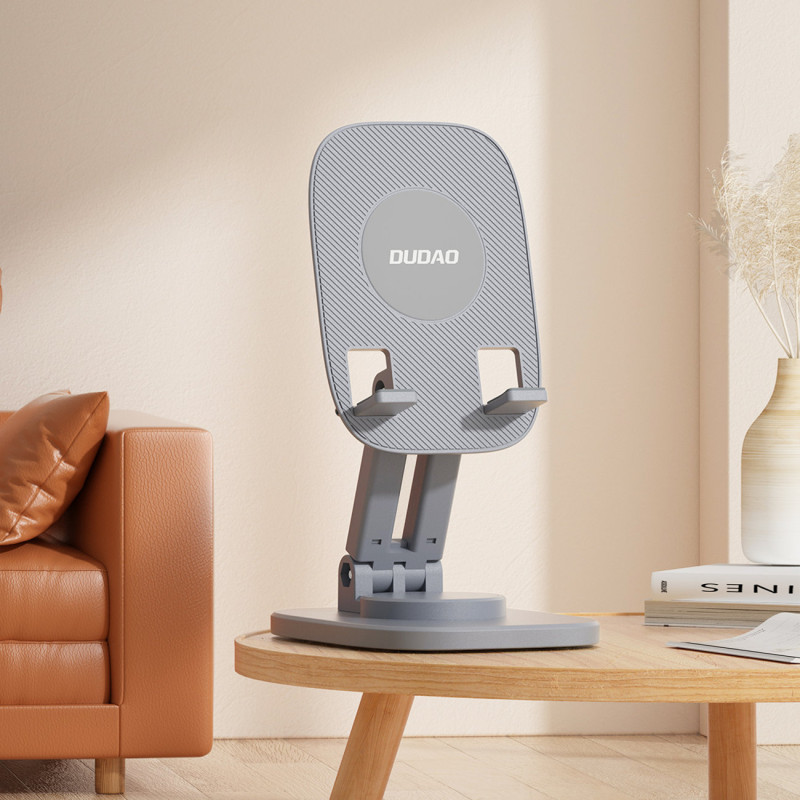 Teleskopinis stovas, sulankstomas stovas telefono planšetei F5XS, pilkas