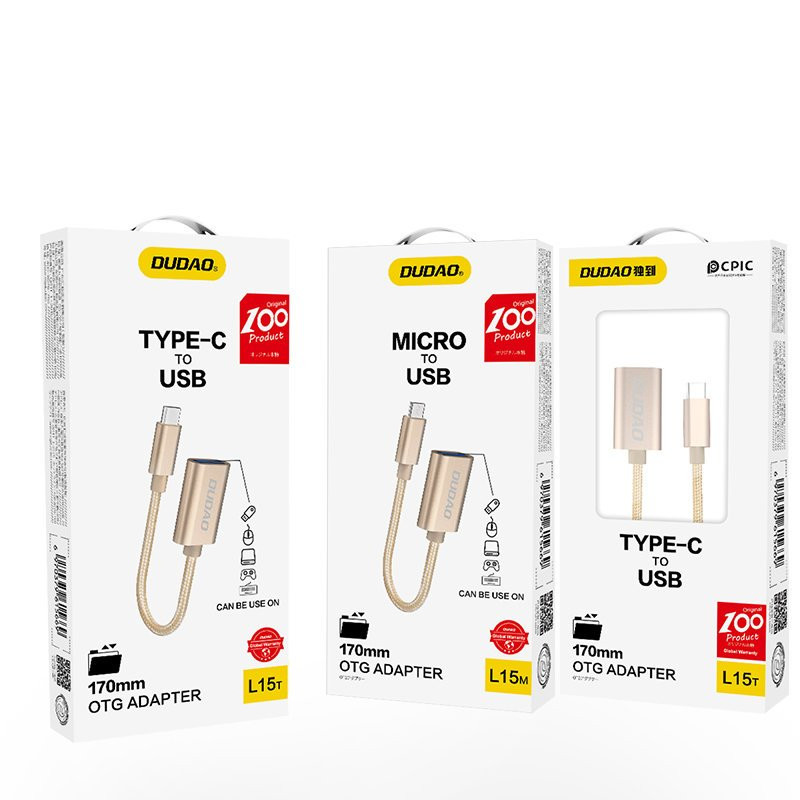 Adapterio OTG laidas iš USB į mikro USB, pilkas
