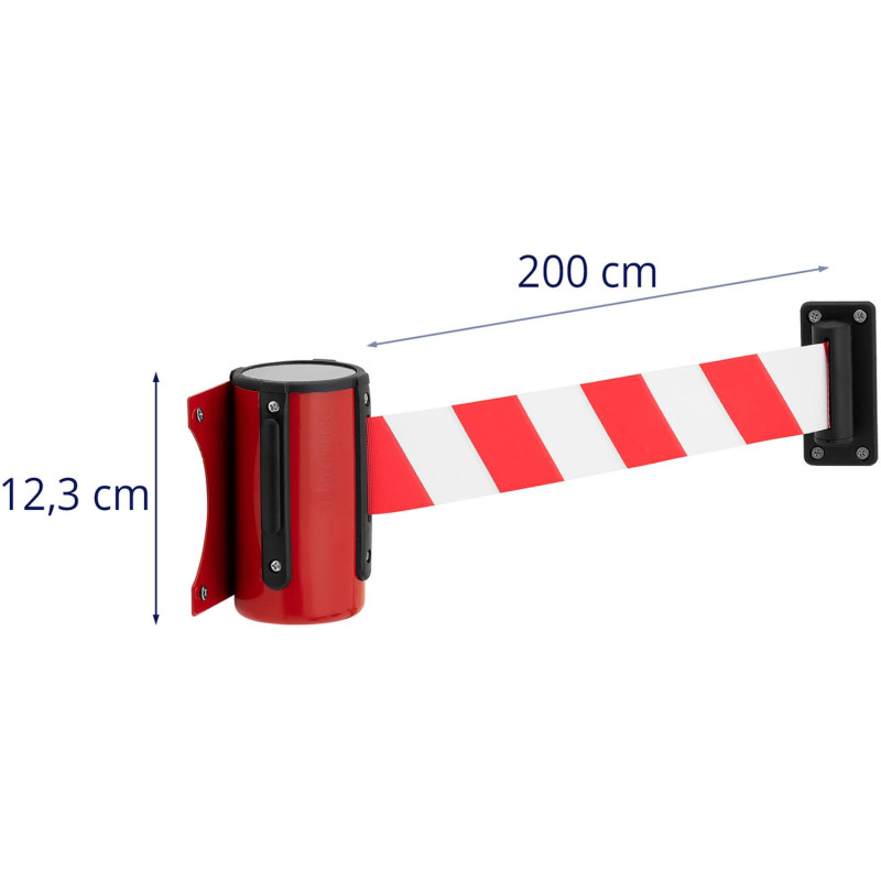 Skiriamoji juosta metalinėje sieninėje kasetėje, 2 m, balta ir raudona