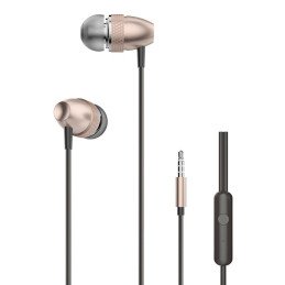 
Į ausis įdedamos ausinės, ausinės su 3,5 mm mini jack jungtimi, auksinės spalvos
