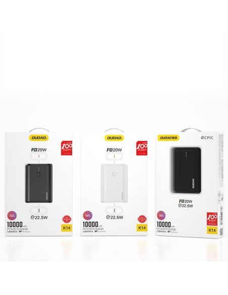 
Powerbank 10000mAh Power Delivery Quick Charge 3.0 22.5W juoda
