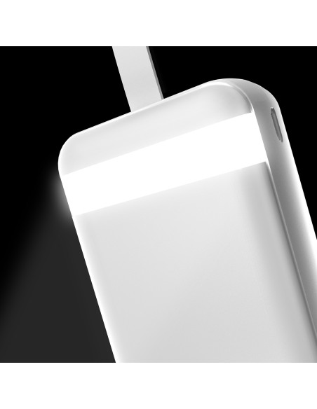 Powerbank 30000mAh 2x USB USB-C su LED lempute, balta
 
Powerbank 30000mAh 2x USB USB-C su LED lempute, balta