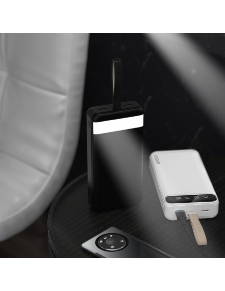 
Powerbank 30000mAh 2x USB USB-C su LED lempute, juoda
