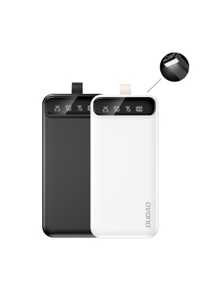 
Powerbank 30000mAh 2x USB USB-C su LED lempute, juoda
