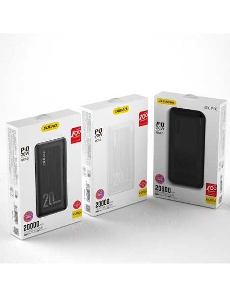 Powerbank 20000mAh maitinimo tiekimas 20W greitas įkrovimas 3.0 2x USB USB-C balta
 
Powerbank 20000mAh maitinimo tiekimas 20W greitas įkrovimas 3.0 2x USB USB-C balta