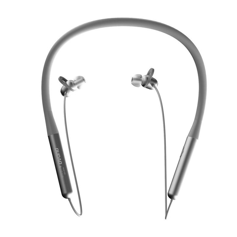Sportinės belaidės į ausis įdedamos Bluetooth ausinės, sidabrinės