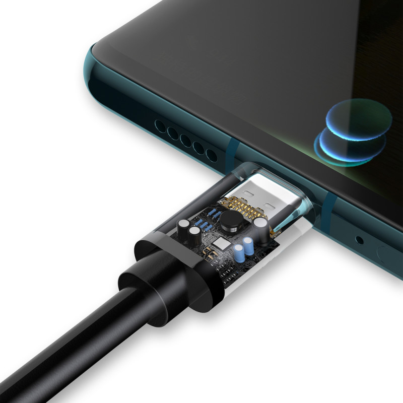 USB - USB Type C Super Fast Charge laidas, 1 m, juodas