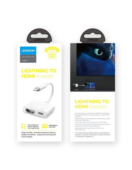 iPhone Lightning į HDMI FullHD + Lightning adapteris, baltas
 
iPhone Lightning į HDMI FullHD + Lightning adapteris, baltas