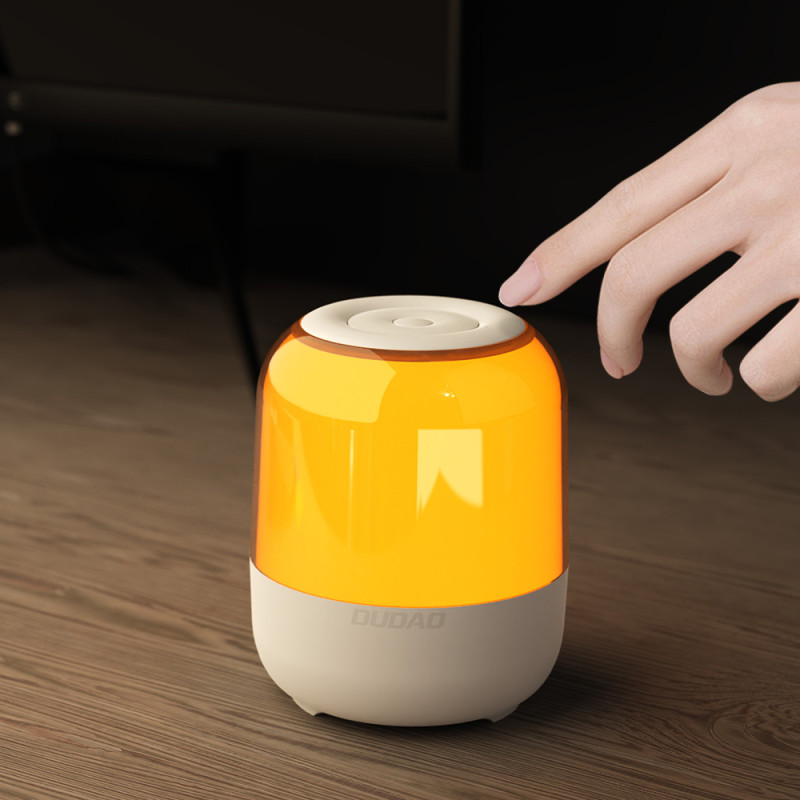 Belaidė Bluetooth 5.0 5W kolonėlė su RGB apšvietimu, balta