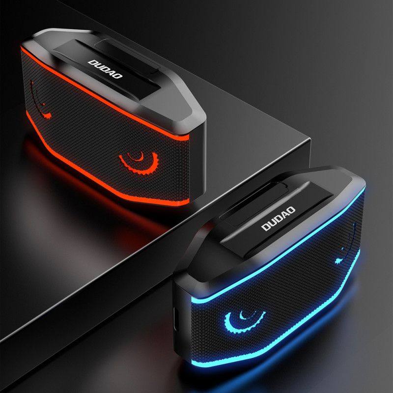 Belaidis garsiakalbis 5W vandeniui atsparus IP7 Bluetooth 5.0 RGB juodas