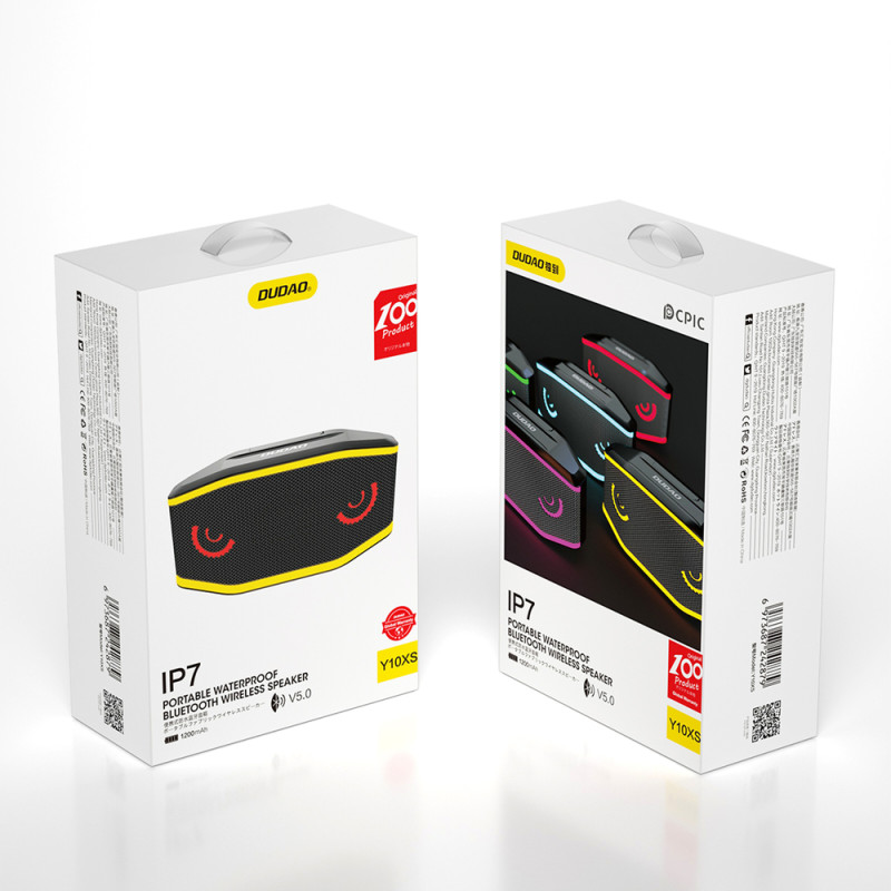 Belaidis garsiakalbis 5W vandeniui atsparus IP7 Bluetooth 5.0 RGB juodas