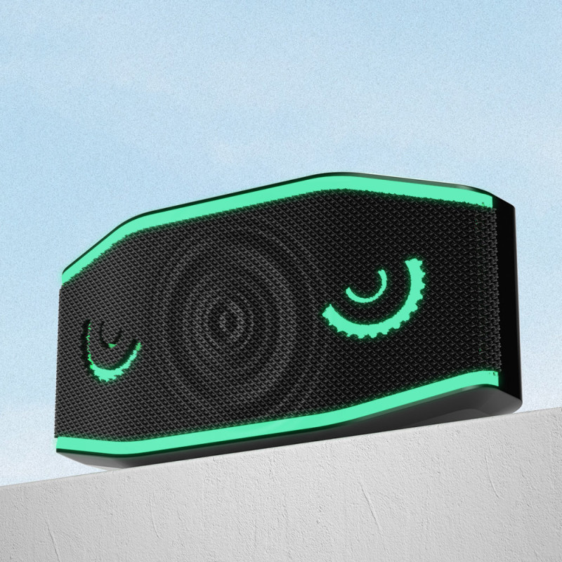 Belaidis garsiakalbis 5W vandeniui atsparus IP7 Bluetooth 5.0 RGB juodas