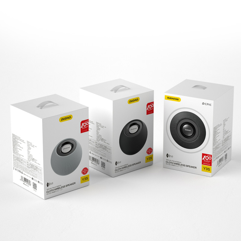 Belaidis Bluetooth 5.0 AUX garsiakalbis TF SD kortelių skaitytuvas 3W 500mAh pilka