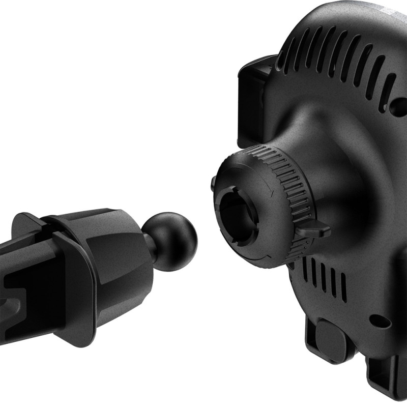 Automobilinis laikiklis su Qi 15W belaidžiu įkrovikliu, pilkas