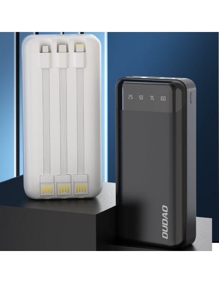Talpi 20 000 mAh maitinimo blokas su 3 integruotais USB-C microUSB Lightning laidais, baltas
 
Talpi 20 000 mAh maitinimo blokas su 3 integruotais USB-C microUSB Lightning laidais, baltas