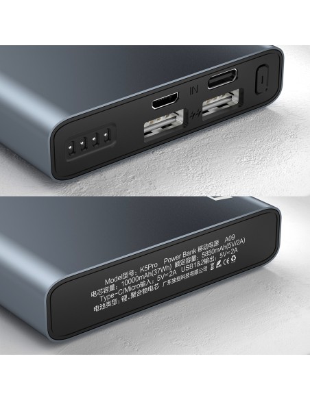 10000mAh metalinis maitinimo blokas su sidabro spalvos įkrovos lygio indikatoriumi
 
10000mAh metalinis maitinimo blokas su sidabro spalvos įkrovos lygio indikatoriumi