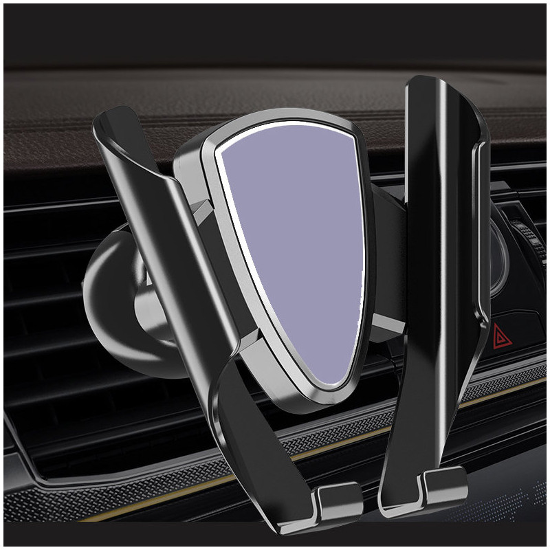 Universalus gravitacinis automobilinis telefono laikiklis, tamsiai pilkas