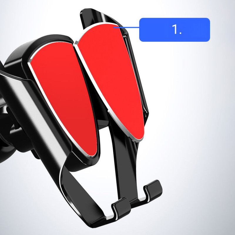 Universalus gravitacinis automobilinis telefono laikiklis, tamsiai pilkas