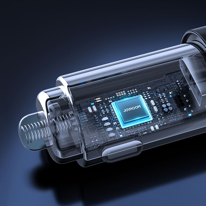 2x USB automobilinis įkroviklis su apšvietimu 24W juodas