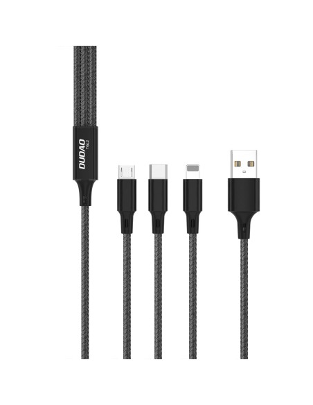 3in1 Kabelis universalus įkrovimo laidas USB-C microUSB Lightning 1,2 m juodas
 
3in1 Kabelis universalus įkrovimo laidas USB-C microUSB Lightning 1,2 m juodas