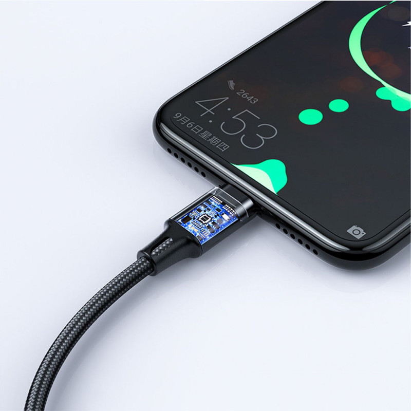 3in1 Kabelis universalus įkrovimo laidas USB-C microUSB Lightning 1,2 m juodas