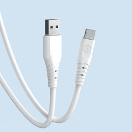 
Lankstus USB - USB-C laidas 6A 1m baltas
